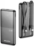 Awei 10000 mAh i&scaron;orinė baterija p76k 22,5 W, 4 įkrovimo i&scaron;ėjimai, du laidai