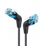 Techly Komutacinis laidas Cat6a UTP 3m 100% CU pasukamas kampas plonas juodas