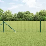 Euro tvora su smeigėmis 25 x 0,8 m PVC dengtas plienas Žalia