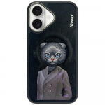 Dėklas Nimmy Magnetic fashion cute pet MagSafe skirtas Apple iPhone 16 juodos spalvos
