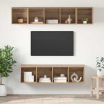 TV staliukas TV spintelių komplektas 4 pcs Amatininkų ąžuolas