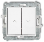Karlik Elektrotechnik 25MWP-88 MINI Žaliuzių jungiklio mechanizmas su atrama matine balta 25MWP-88