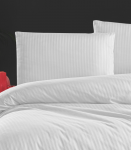 Riposo Premium satino pagalvės užvalkalas Stripe Baltas 50x70 cm
