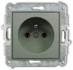 Karlik Elektrotechnik 61MGP-1z MINI Vieno lizdo mechanizmas su įžeminimu 2P+Z (be srovės kelio sklendių) sage 61MGP-1z