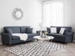 Beliani 3 vietų sofa OTRA tamsiai pilka