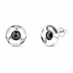Spark Sidabriniai auskarai &bdquo;Astra (Hematite)&ldquo; su Swarovski&reg; kristalais