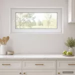 Požeminio lango RISOR 120 x 50 cm PVC ir stiklas