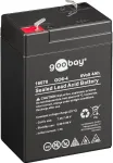Goobay GO6-4 (4000 mAh, 6 V), hermetizuotas &scaron;vino-rūg&scaron;tinis (VRLA) akumuliatorius, 6 V, 1 vnt., juodas, 4 Ah, 4000 mAh