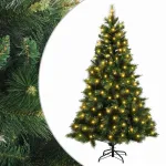 Dirbtinė Sulankstoma Kalėdų Eglutė 210 cm 300 LED &Scaron;ilta balta