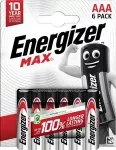 &Scaron;arminė baterija LR03 (AAA) E92 1,5 V 1200 mAh MAX Energizer 4+2 vnt. blisteris