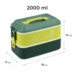 Kite Prie&scaron;piečių dėžutė su stalo įrankiais prie&scaron;piečių dėžutė su stalo įrankiais 2000 ml žalias aitvaras