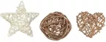 Žaislas mažiems gyvūnams -Trixie Kalėdų rotango rinkinys, 3 vnt., 5&ndash;6,5 cm