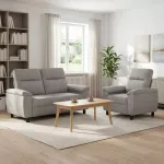 Sofa Sofos komplektas 2 vnt. Debesų pilka Audinys