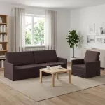 Sofa Sofos komplektas 2 vnt. Tamsiai rudas Audinys