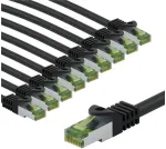 Goobay Kabelis krosowy CAT 8.1 su certyfikatem GHMT, S/FTP (PiMF), 2 m, pilka, komplektas 10 - Długość kabla 2 m (RB69765)