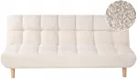 Beliani Dvivietė miegamoji sofa RISOR, &bdquo;Boucl&eacute;&ldquo;, balk&scaron;va