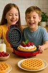 Vaflių keptuvė Raudona mini vaflinė, 460 W