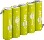Goobay 5x AA (Mignon) - 2100 mAh, litavimo kontaktai (Z), (NiMH), 6 V