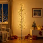 Mikro beržo Kalėdų eglutė Juoda 240 cm Plienas 675 LED