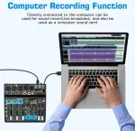 Depusheng profesionalus audio mik&scaron;eris su skaitmeniniu fx 256 bitų dsp usb bluetooth mp3 kompiuterinis dj mik&scaron;eris 5 kanalų įvesties sąsaja su 48v fantominiu maitinimu, skirtas pc įra&scaron;ymui, tiesioginei transliacijai, karaoke