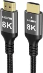 Ubluker 8k Hdmi kabelis, 10 m, didelės spartos Hdmi kabelis, 4k@120 Hz, 8k@60 Hz, nailoninis pynimas Earc Dts:x Dolby Atmos Dynamic Hdr Hdcp 2.3, suderinamas su Rtx 4090, Mac, garso juostomis, Ps5 5, XBOX, žaidimų kompiuteriais