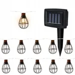 Vergionic saulės energija įkraunama sodo girlianda su 10 Led lempučių