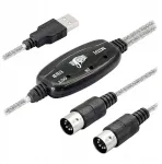 Usb Midi adapterio kabelis 5 kontaktų Din įvesties-i&scaron;vesties jungtis su Led indikatoriumi