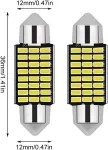 Cjbin led salono ap&scaron;vietimas automobiliui, 6 vnt., 36 mm, 624 liumenų, 12 v led lemputė, lengva naudoti, balta &scaron;viesa