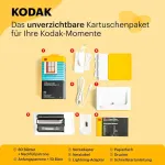 Kodak Dock Plus & Bluetooth ne&scaron;iojamas momentinis nuotraukų spausdintuvas, spalvotos auk&scaron;čiausios kokybės nuotraukos, 10 cm x 15 cm nuotraukos, suderinamas su Ios ir Android