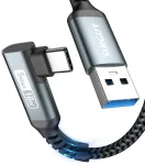 Sunguy usb c kabelis kampu, 2 m android automobilinis kabelis nailoninis kampinis 5 gbps usb c kabelis suderinamas su iphone 16/15 pro max, galaxy s24/s24+/s23/s22, p30 lite, redmi 10