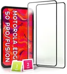 2 vnt. Grūdintas stiklas Motorola Edge 50 Pro / Fusion, apsauginis pilnas 5d 9h