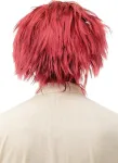 Wig Me Up - 91081-za103-za13-za13a perukas vyrams ir moterims, karnavalinis, tvirtas, laukinis trumpas depp, viduramžių hipsteris, raudonos ir juodos spalvų mi&scaron;inys