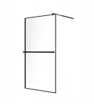 Du&scaron;o sienelė stiklas 8mm Walk-in 140cm juoda pakaba Szyba Esg Loft