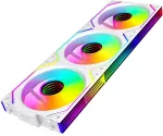 Tzmrit Interstellar-v2 Infinity Mirror Argb Pwm ventiliatorius 120 mm baltas, Rgb ventiliatorius 120 mm, trijų vienetų pakuotė