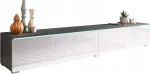 TV staliukas Bratex Lowboard 180 cm blizgi Tv spintelė pakabinama lentyna televizoriui