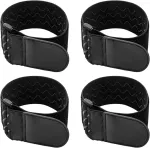 4 elastinių velcro dirželių pakuotė, elastiniai juostiniai dirželiai su velcro užsegimais, 5 x 45.7 cm pakavimo dirželiai velcro juosta, daugkartinio naudojimo, lankstūs, universalūs velcro dirželiai dviračiui, sandėliavimui, sodui
