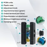 Dewin Led &Scaron;viesos Reguliatorius, 3-100w, Juodas