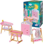 Baby born Minis žaidimų rinkinys 906163 Zapf Creation baldų komplektas su spinta, drabužių kabykla, lop&scaron;iu ir vystymo stalu