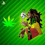 Gamesmonkey Skin, suderinama su Ps4 Slim - Marijuana Bob Marley - Limited Edition Decal Cover Protective Cases Faceplates Bundle