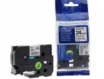 Juosta Brother Tze-251 24mm / 8m, juodas ant balto fono