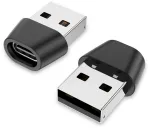 Usb c female į usb male adapterių rinkinys i&scaron; 2, usb 2.0 usb-c į usb-a otg adapteris, suderinamas su usb c į usb c laidu