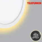 Telefunken - led lauko sieninis &scaron;viestuvas, 1 lemputė, ap&scaron;vietimo efektas, 15 vatų, 2 000 liumenų, 4 000 kelvinų, ip44, baltas, apvalus, skersmuo 28 cm