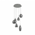 Pakabinamas &scaron;viestuvas Ideal Lux Suspended lamp with 6 lights SOFT, E14, antracite