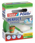Tesa extra Power Perfect medžiaginė juosta 2,75m 19mm žalia
