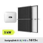 5kW Saulės elektrinės komplektas: Huawei inverteris + TrinaSolar saulės moduliai