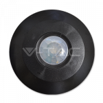 V-tac IR judesio daviklis, montuojamas ant lubų, plok&scaron;čias, 360&deg;, juodas