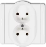 Karlik Elektrotechnik FGP-2zp FLEXI Lizdas double su/u balta FGP-2zp