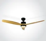Lubinis &scaron;viestuvas 35W ventiliatorius su dimeriuojamu 22W LED &scaron;viestuvu, juodas/&scaron;viesaus medžio sp., 3000/4000/5500K, 6308L/B/V