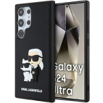 Dėklas Oem Original faceplate case Karl Lagerfeld KLHCS24L3DRKCNK for SASMSUNG S24 Ultra (3D RUBBER KC NFT) juodas