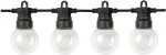 20 LED lempučių girlianda, 10m, 2700K, IP65, su saulės baterija, skaidrus stiklas
